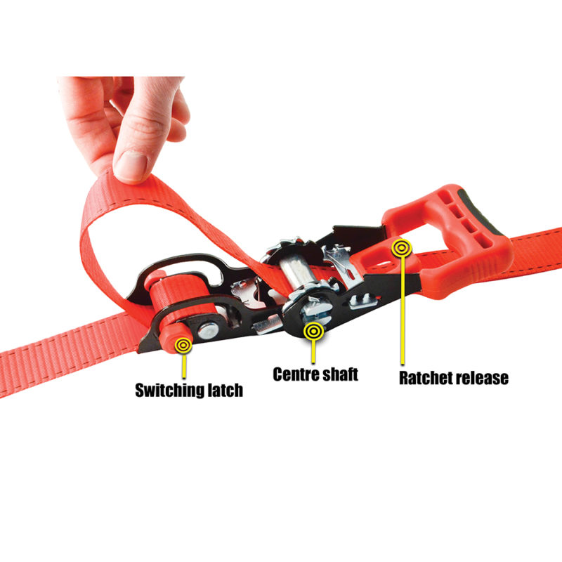 1.25″ x 14′ 2000 lb. Sliding Ratchet Straps with Cap Lock® Hooks